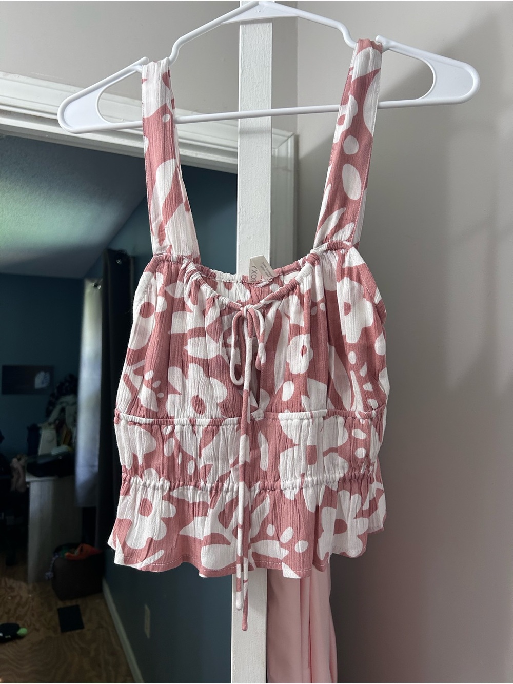 Roxy Pink & White Floral Camisole